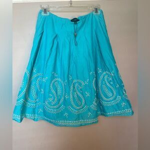 Talbot’s NWOT Spring Blue and white eyelet skirt 4P